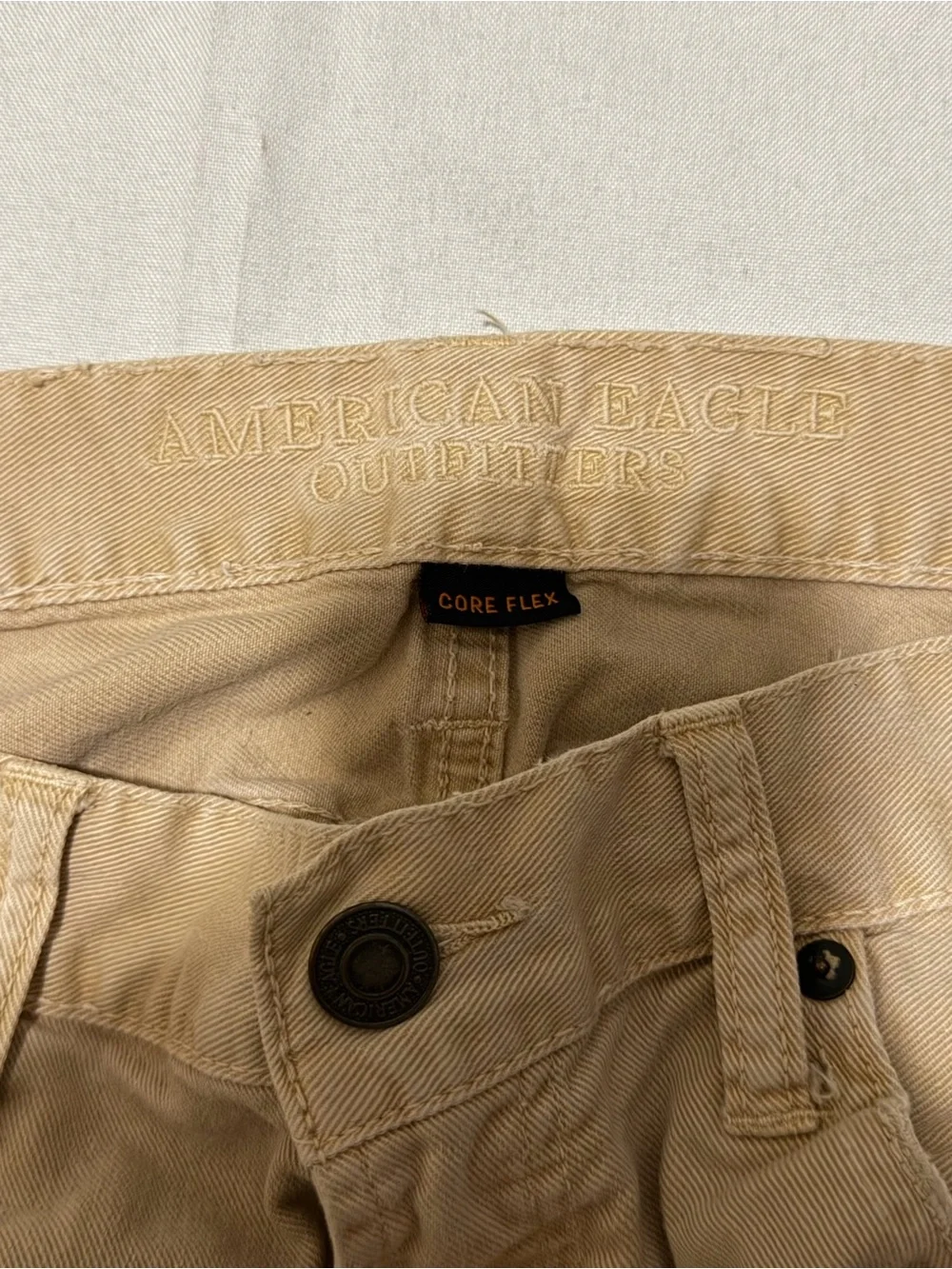 American Eagle Outfitters Slim Straight Jeans - Tan